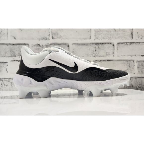 Nike Mens Alpha Huarache Elite 4 Low MCS Baseball Cleat White Sz 9 FD6255-101 - Picture 5 of 6